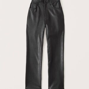 Sleek Black Leather Pants